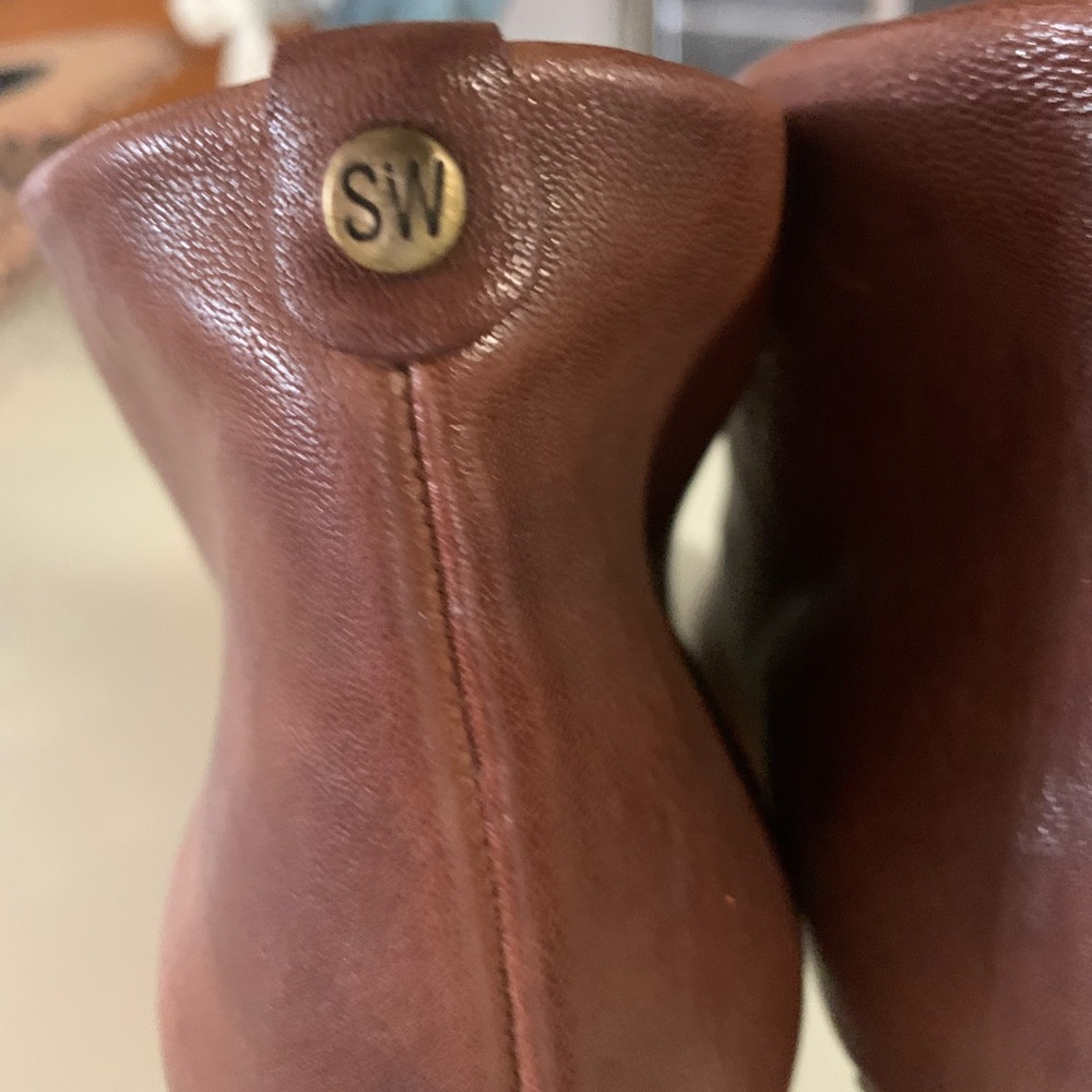 Stewart Weitzman leather ankle boots 9 - Picture 4 of 8